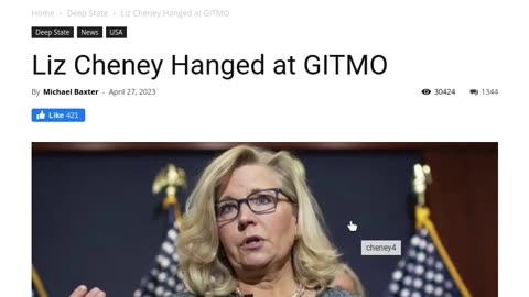 Lizard Cheney Sentenced And Hung!!