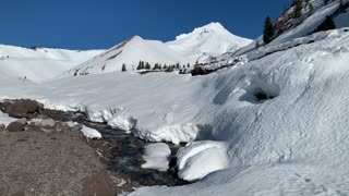 A River UNDER the Snow! – White River West Sno Park – Mount Hood – Oregon – 4K