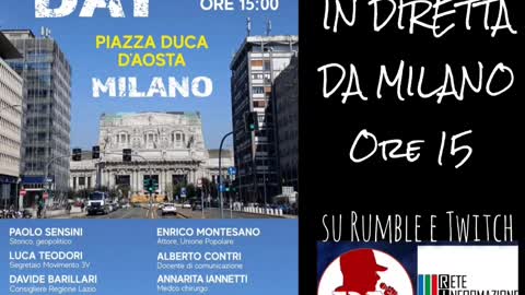 🇮🇹 No Paura Day in Piazza Duca d'Aosta, Milano 🇮🇹