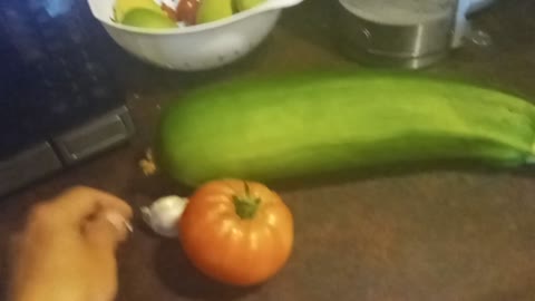 Dehydrating Tomatoes and Zuchinni using a Mandolin Slicer