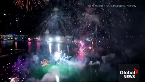New Year’s 2023 Dubai skies light up with drones, fireworks in recording-breaking bid