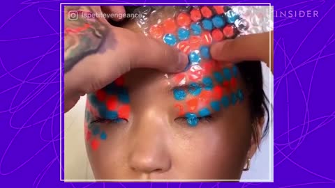 Makeup Artist Uses Bubble Wrap And Stencils To Create Avant-Garde Makeup