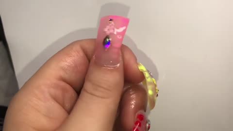 work with me on crystal duck nails