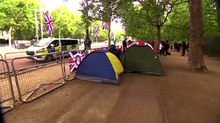 Royal fans camp out along The Mall ahead of Jubilee