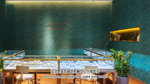 Integrated brand features, Diamond & Jewelry store showcase project in Singapore
