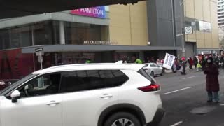 Justin Trudeau GETS PROTESTED OUTSIDE HAMILTON HOTEL LIBERAL CAUCUS 2023