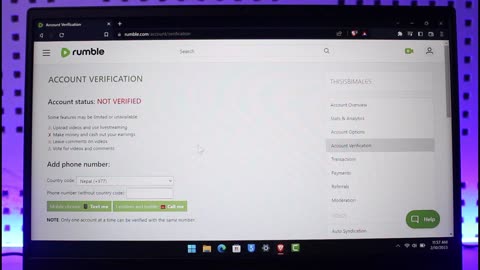 Rumble - How to Verify Account