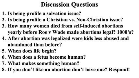 Session 24: How to argue against abortion without using the Bible.