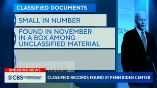 CBS News Reports on Classified Documents Found in Biden Office