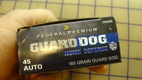 Federal Guard Dog 165 gr 45 Auto Gel Test