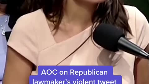 AOC on Republican lawmaker's violent tweet