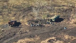 🚁🇺🇦 Ukraine Russia War | Ukrainian Drone Strikes Abandoned Russian UR-77 Demining Vehicle | Ex | RCF