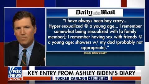 Tucker calls for 'pedophile' Biden to resign over Ashley Biden's diary