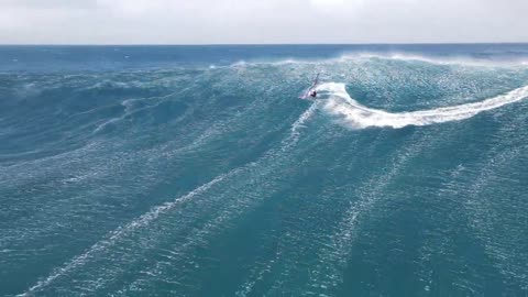 Kai Lenny Tow in and Windsurfing Jaws - February 13th, 2021 - Peahi