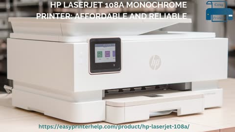 HP LaserJet 108A Monochrome Printer: Affordable and Reliable