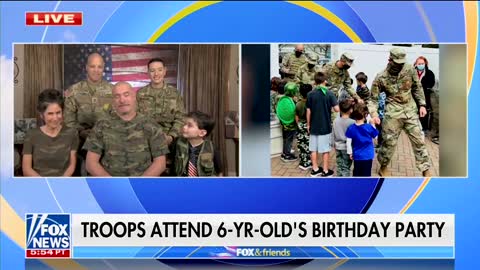 Troops Surprise 6-Year-Old Boy for Birthday, Wanted “The Real Superheroes” At Party