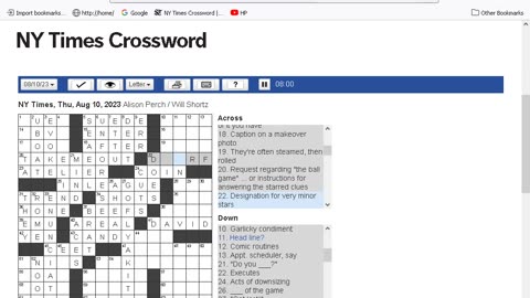 NY Times Crossword 6 Jul 23, Thursday