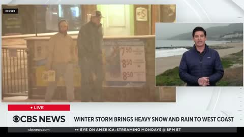 Winter storm lashes West Coast with rain and snow
