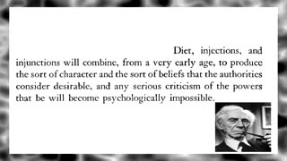 BERTRAND RUSSELL: DIET, INJECTIONS, AND INJUNCTIONS - 1930s VISION COME TO LIFE