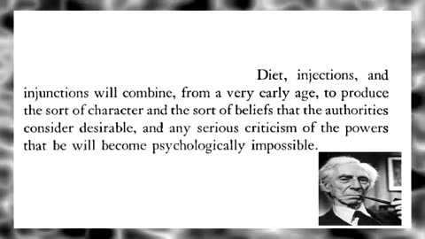 BERTRAND RUSSELL: DIET, INJECTIONS, AND INJUNCTIONS - 1930s VISION COME TO LIFE