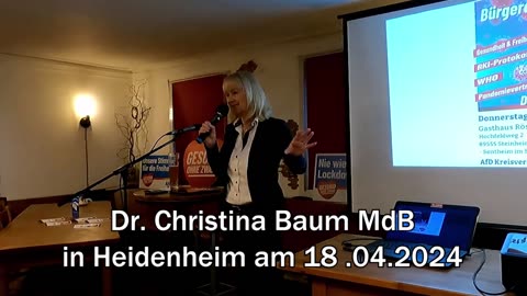 Dr. Christina Baum MdB in Heidenheim am 18.04.2024 - Teil 2 - Bürgerdialog