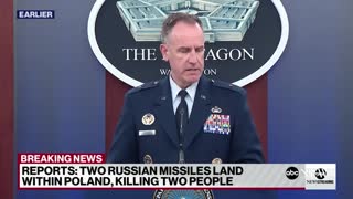 Pentagon reacts to unconfirmed reports of rockets landing in Poland