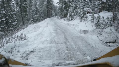 Plowing first snow of the season 2021