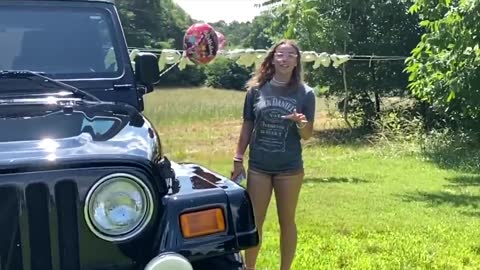 Parents surprised daughter with her dream car