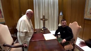 Ukraine's Zelenskiy meets with Pope Francis