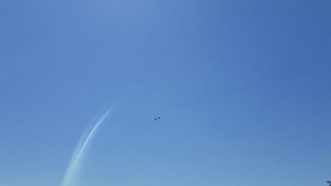 Military jets flyover