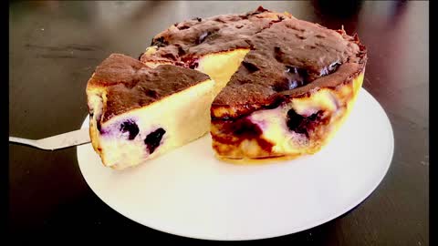 Blueberry basque cheesecake Easy Quick Low Sugar Creamy Delicious Oven or Air Fryer