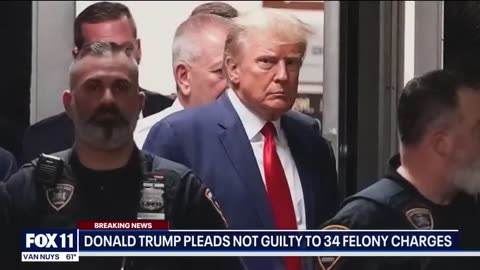 Donald Trump pleads not guilty to 34 felony charges