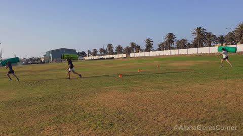 Rugby Team Training: Explosive Races with Tackle Bags (Local Team Fitness Session)