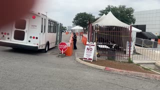 1 mile away from the airport the American Replacement Center has another parade of illegals