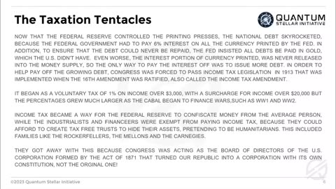 QSI Series Tentacles of the Cabal - S01-E01 - The Taxation Tentacles