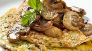 mushrooms omelet &vegetable