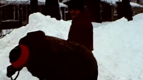 MASSIVE SNOW STORM AFTERMATH IN MICHIGAN 1970s? 8mm Family Home Movies #1