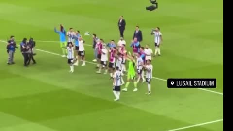 Lionel Messi celebrates win over Mexico during the Qatar 2022 World Cup