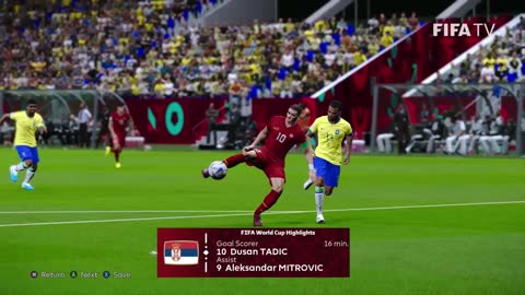 eFootball PES 2021 l The last match of first round FIFA World Cup Quatar 2022 Brazil v Serbia