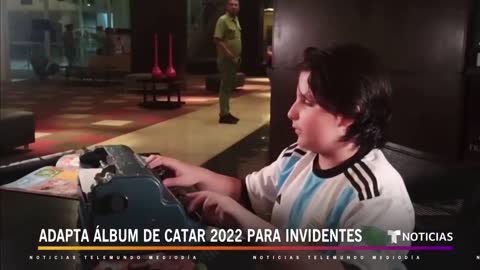 Tiene 12 años, no ve y tradujo al braille el álbum de Panini _ Noticias Telemundo