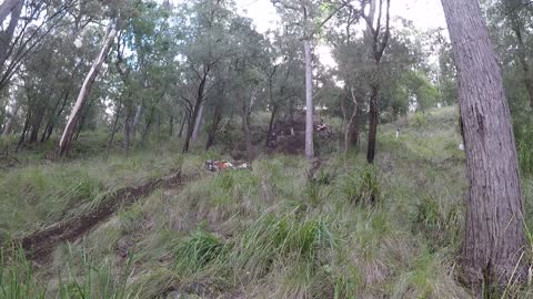 Rock Takes Down Dirt Biker