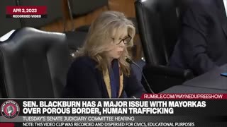 Sen. Blackburn Grills Mayorkas Over Porous Border, Human Trafficking