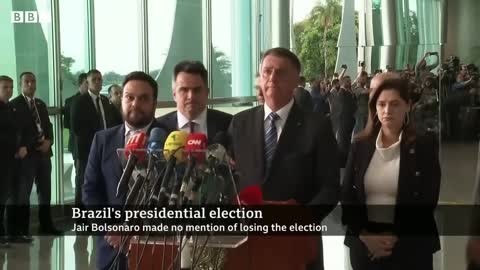 Bolsonaro breaks silence after defeat in Brazil election - BBC News