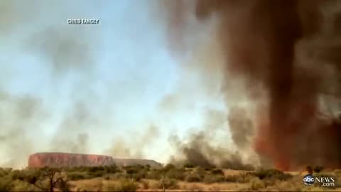 Tornado Engulfed by Fire Caught on Tape | Good Morning America | ABC News