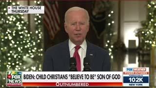 Why didn't you mention Jesus Joe? Child Christians "believe to be" Son of God
