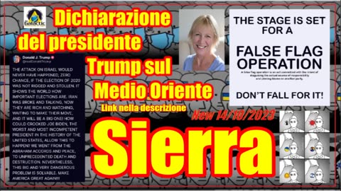 New 14/10/2023 Sierra Dichiarazione del presidente Trump sul Medio Oriente.