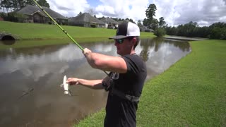 Fishing w/ My NEW Kickin Their Bass Tv Combo! (Bank Fishing)