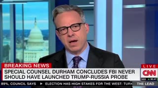 Jake Tapper and CNN admit that the Durham report is "devastating to the FBI"