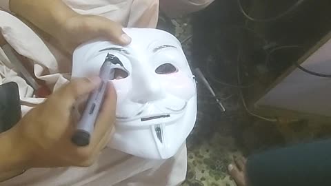 painting a mask for tiktok videos gose viral