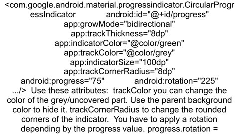 Draw partial circle as progress bar in android studio